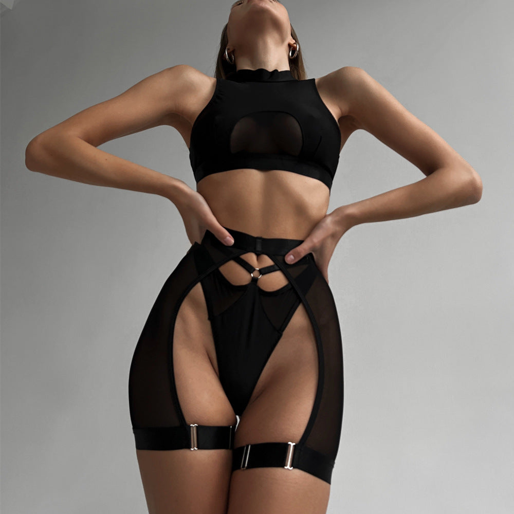 Elegance 3-Piece Mesh Underwear Set