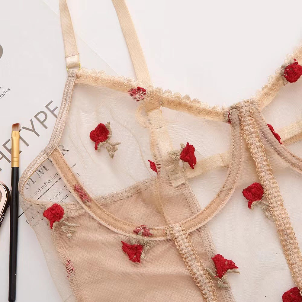 Body Rosé Allure in Tulle Ricamato con Rose ADEA