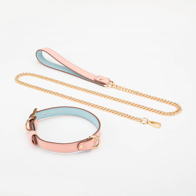 Set collare e guinzaglio in pelle Velvet Bond