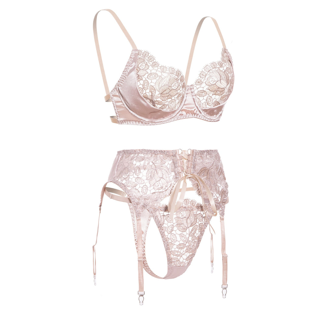 Completo Intimo Iridescent Elegance in Pizzo e Satin ADEA