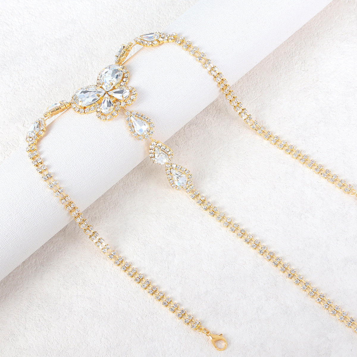 Perizoma Gioiello con Cristalli e Motivo Floreale ADEA