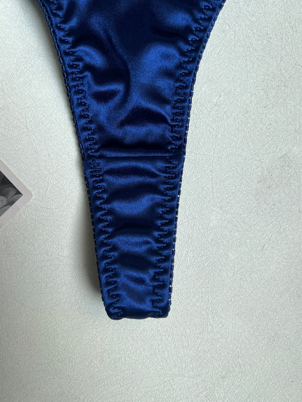 Shiny satin balconette bra set