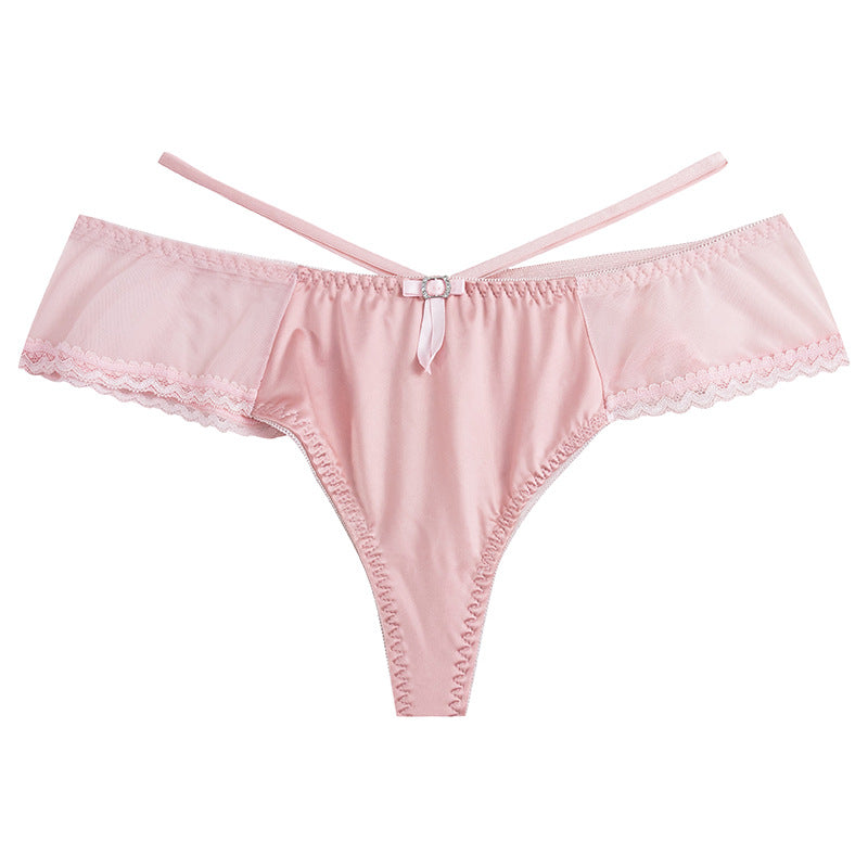 Perizoma con pizzo satinato – Taglia unica. Acquista 3 e ricevi 1 GRATIS!