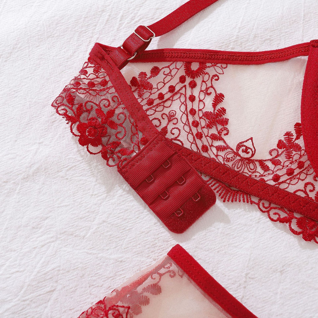 Completo Intimo di Lusso Ricamato 3 Pezzi Lumière Nocturne ADEA