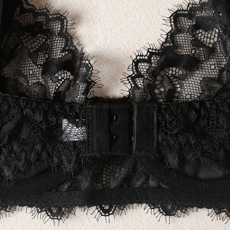 Completo Lingerie Noir Elegance in Pizzo Raschel ADEA