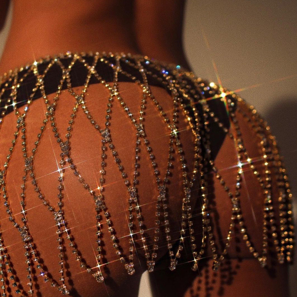 Crystal cascade skirt