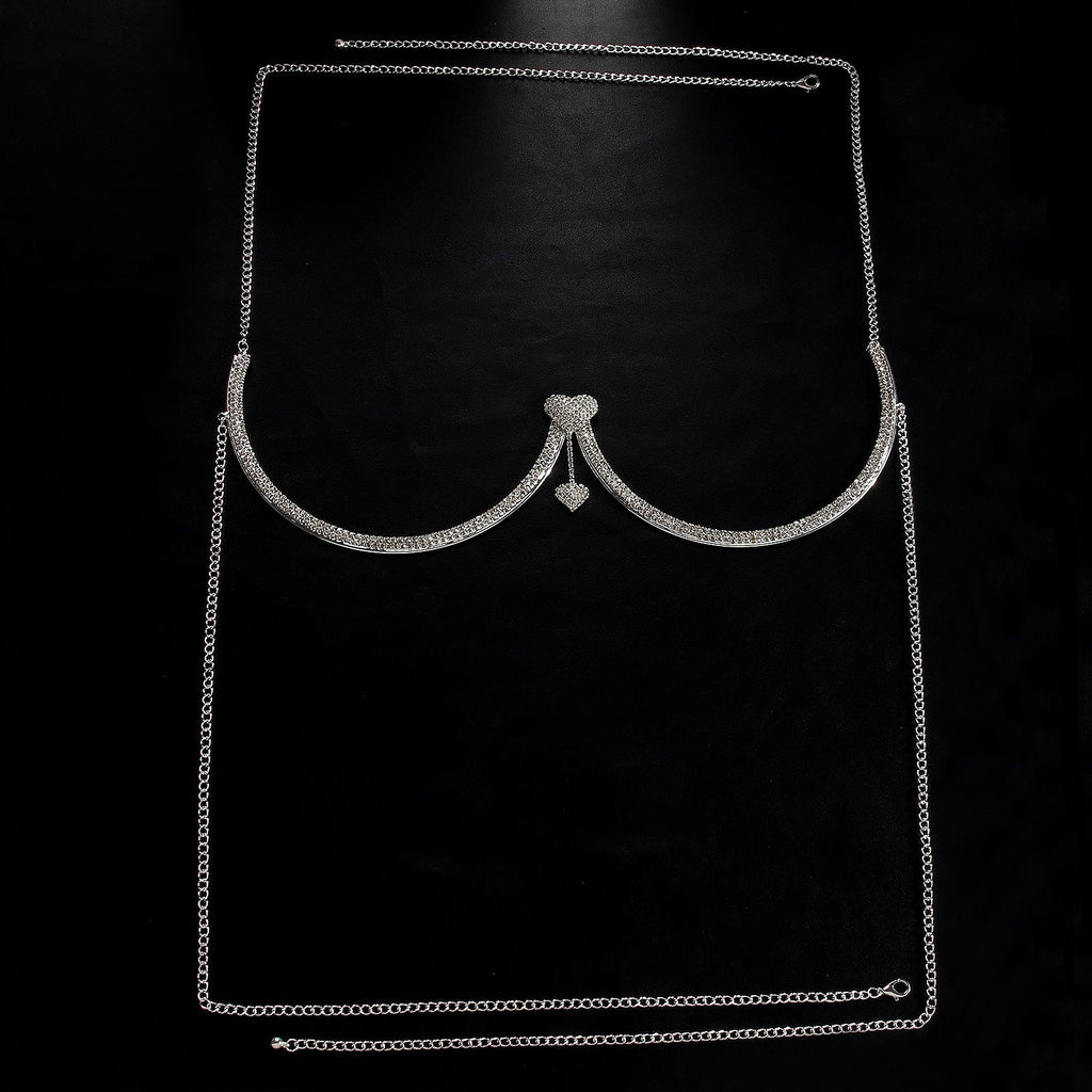 Cuore di Cristallo – Set con Reggiseno a Gabbia e Frange Luminose ADEA