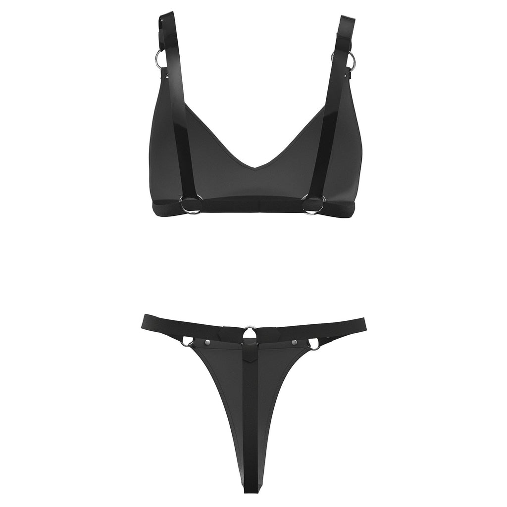 Set di Lingerie High Gloss Seduction in Ecopelle Lucida ADEA