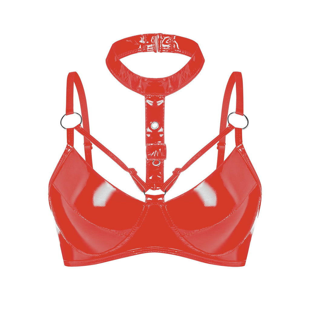 Reggiseno con colletto lucido seducente